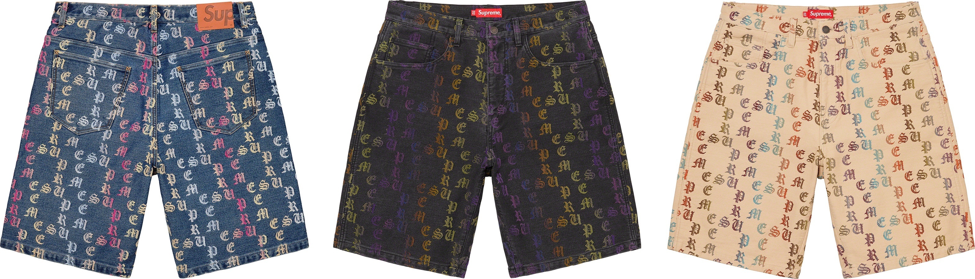 Gradient Jacquard Denim Short